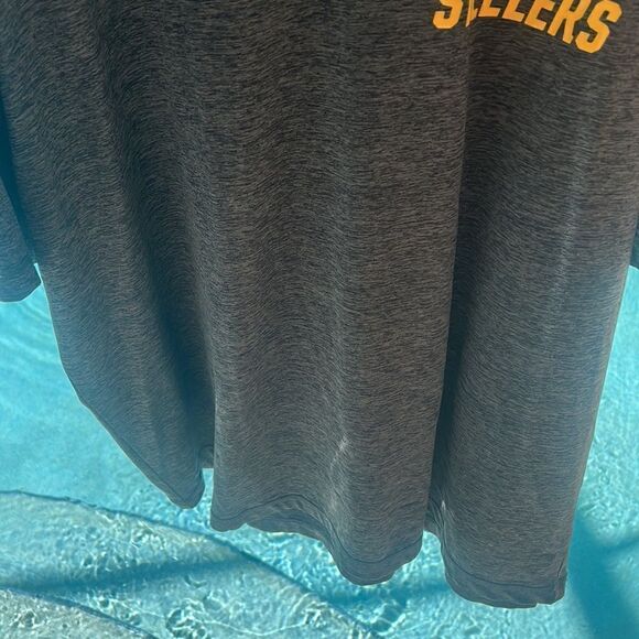 Pittsburgh Steelers XXL T-shirt Gray Logo EUC Short Sleeve Football Sports - Picture 12 of 16